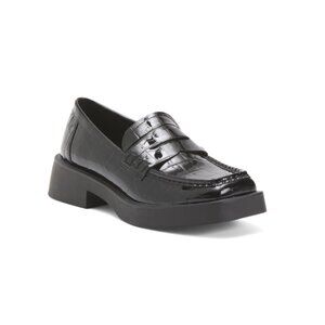 GH BASS Black Patent Leather Bowery Square Toe Loafers